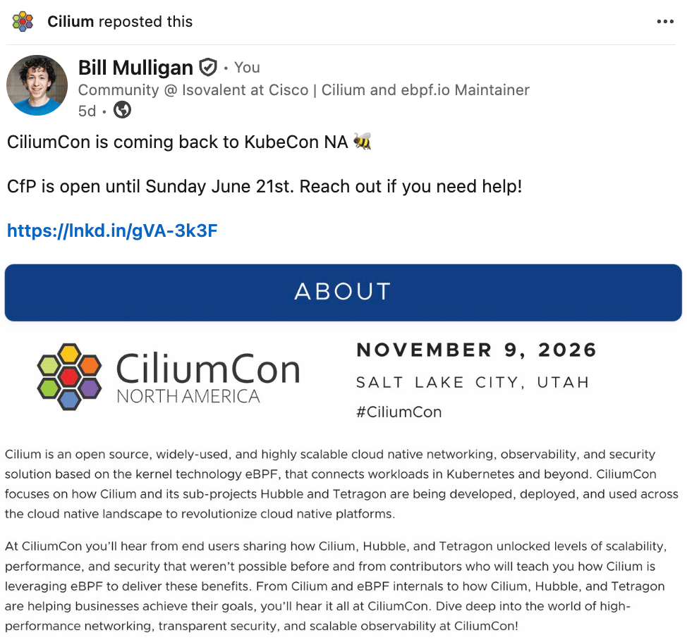 CiliumCon CfP